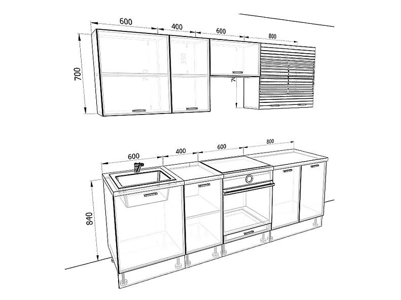 Кухня Европа — длина 2,4 м