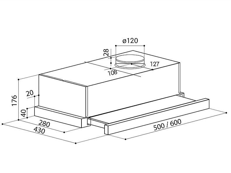 Вытяжка HUBBLE 500 IVORY