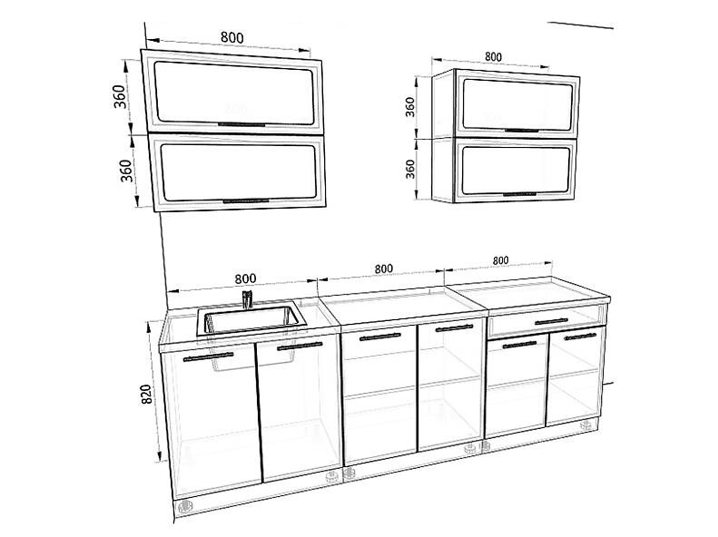 Кухня Базис 2,4 метра Кухня Базис 2,4 метра