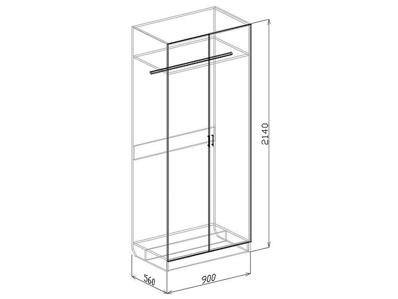 Шкаф 2х Токио 90 см
