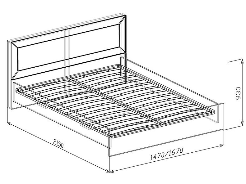 Модуль № 31 Кровать №1 (с ортопедическим основанием) Корвет 147 см