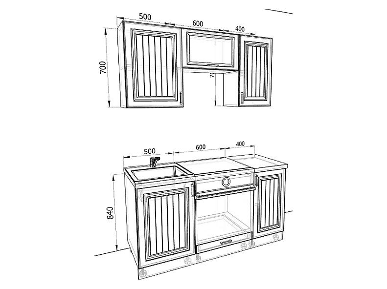 Кухня Принцесса — длина 1,5 м