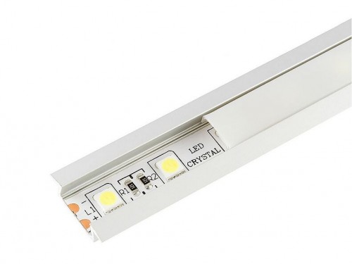 Профиль алюминиевый 22х6мм L-2м, врезной с заглушками и крепежом Профиль алюминиевый 22х6мм L-2м, врезной с заглушками и крепежом