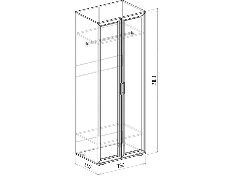 Модуль № 24    Шкаф 2х с ящ.550 Корвет