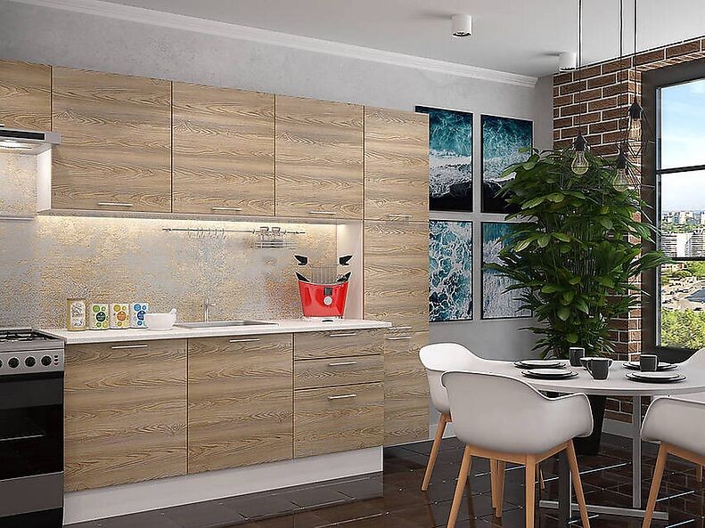 Кухня Оптима — длина 2,9 м