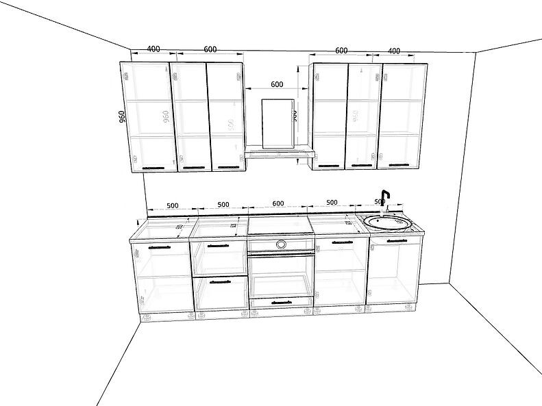 Кухня Базис 2,6 метра Кухня Базис 2,6 метра