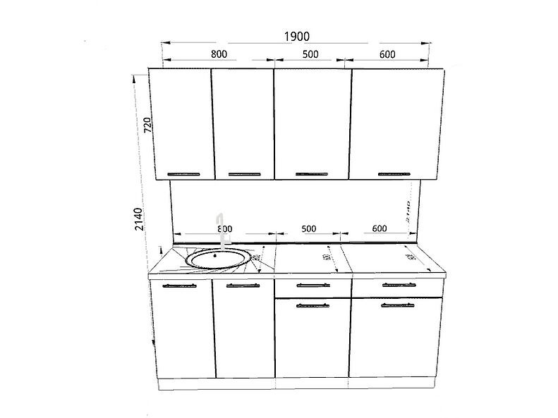 Кухня Шанталь 1,9 метра Кухня Шанталь 1,9 метра