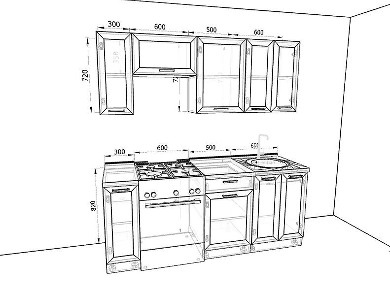 Кухня Глетчер 2,0 метра