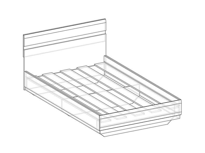 Кровать с настилом под матрац Ультра 127 см