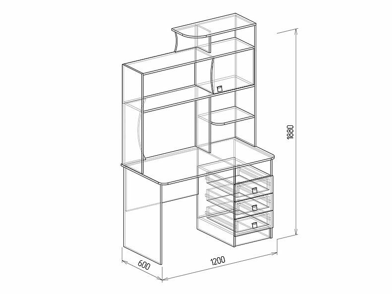 Компьютерный стол Альфа-2 Альфа 62 см Компьютерный стол Альфа-2 Альфа 62 см
