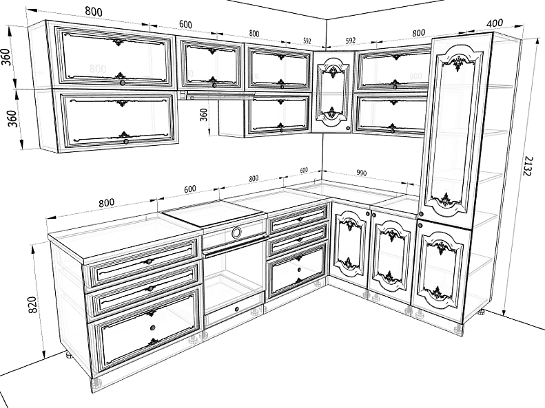 Кухня Шарлиз 2,8 метра Кухня Шарлиз 2,8 метра