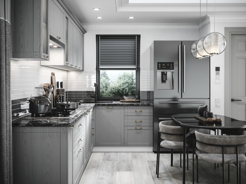 Кухня Кантри Турин - длина 2,8 м, ширина 1,65 м