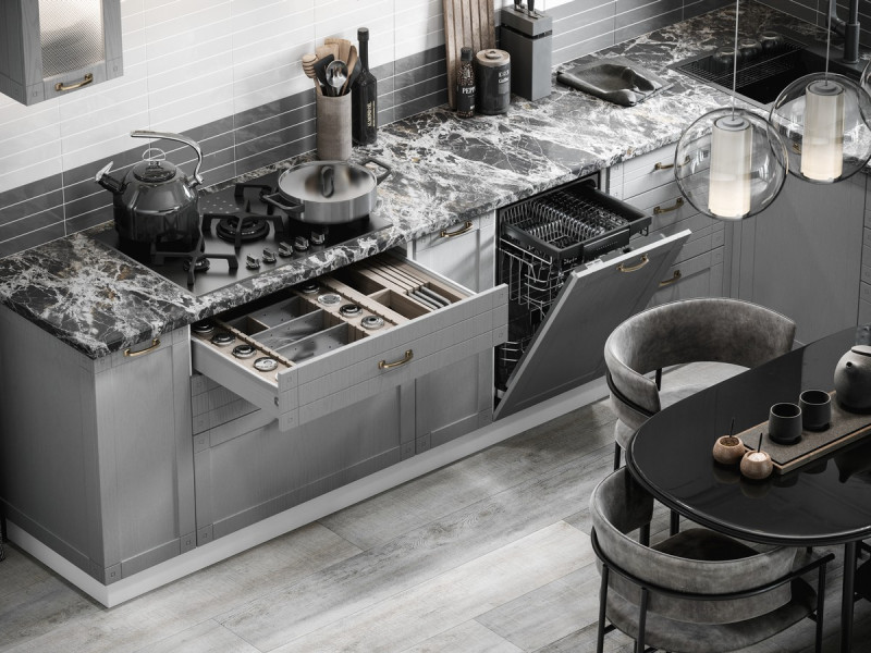 Кухня Кантри Турин - длина 2,8 м, ширина 1,65 м