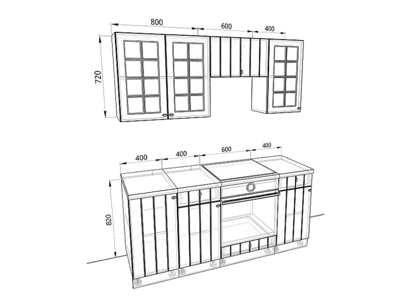 Кухня Прованс - длина 1,8 м