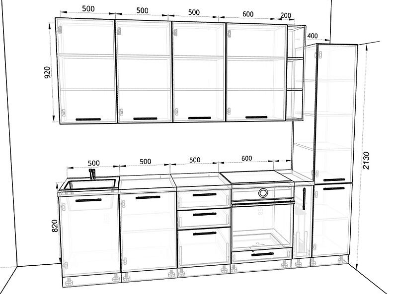 Кухня Валерия-М 2,7 метра Кухня Валерия-М 2,7 метра